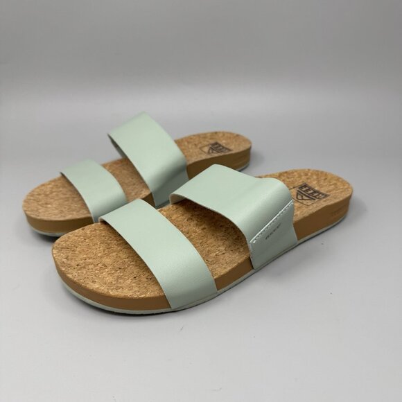 Reef Cushion Vista Women’s Slide Sandals- Comfort Size 6 Green Teal - Picture 3 of 9